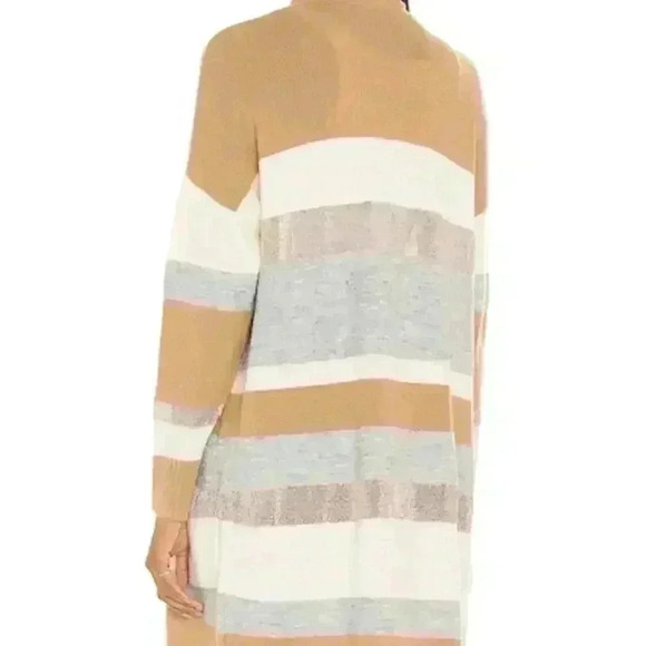 Central Park West | Long Cardigan Striped | Beige/Tan | Large | New  without tag - Picture 6 of 6